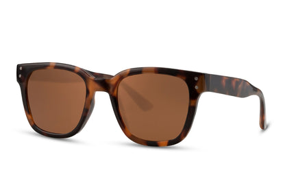 Iconic Animal Print Brown Wayfarer Sunglasses