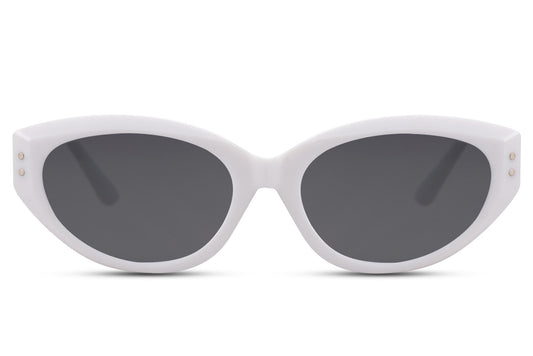 Stylish White Cat Eye Sunglasses