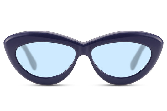 Stylish Blue Cat Eye Sunglasses