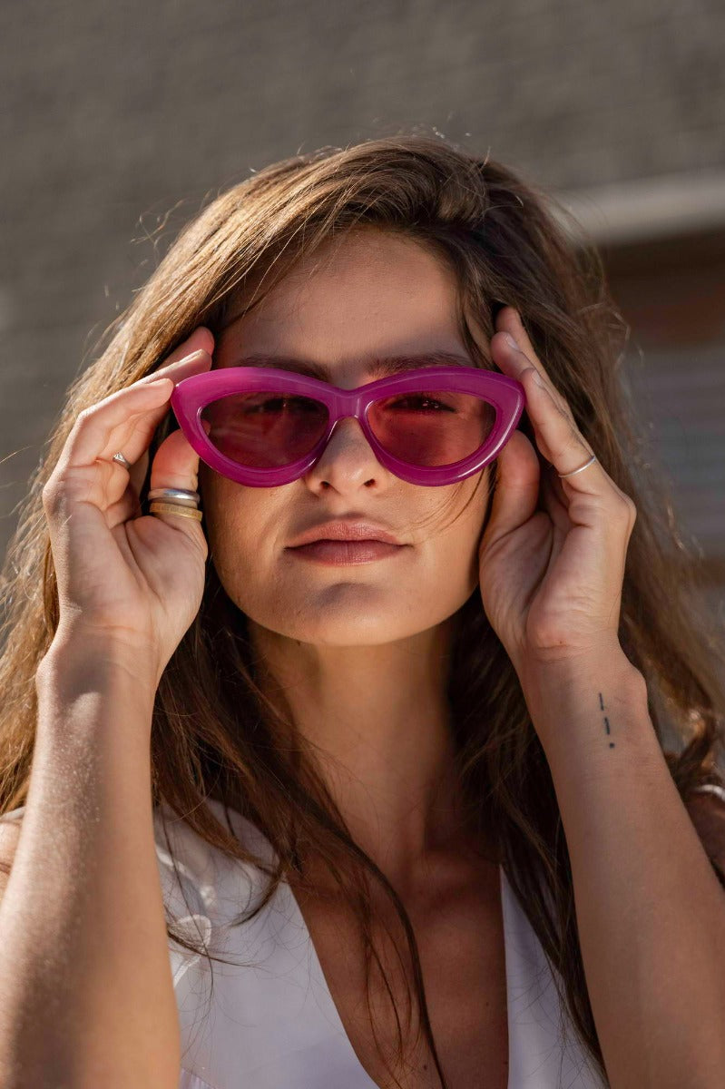 Purple Cat Eye Sunglasses