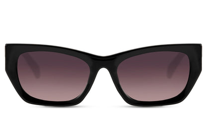 Black Rectangle Cat Eye Sunglasses