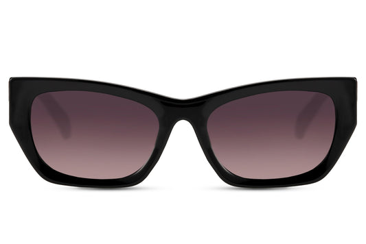 Black Rectangle Cat Eye Sunglasses