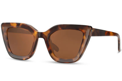 Animal Print Brown Cat Eye Sunglasses