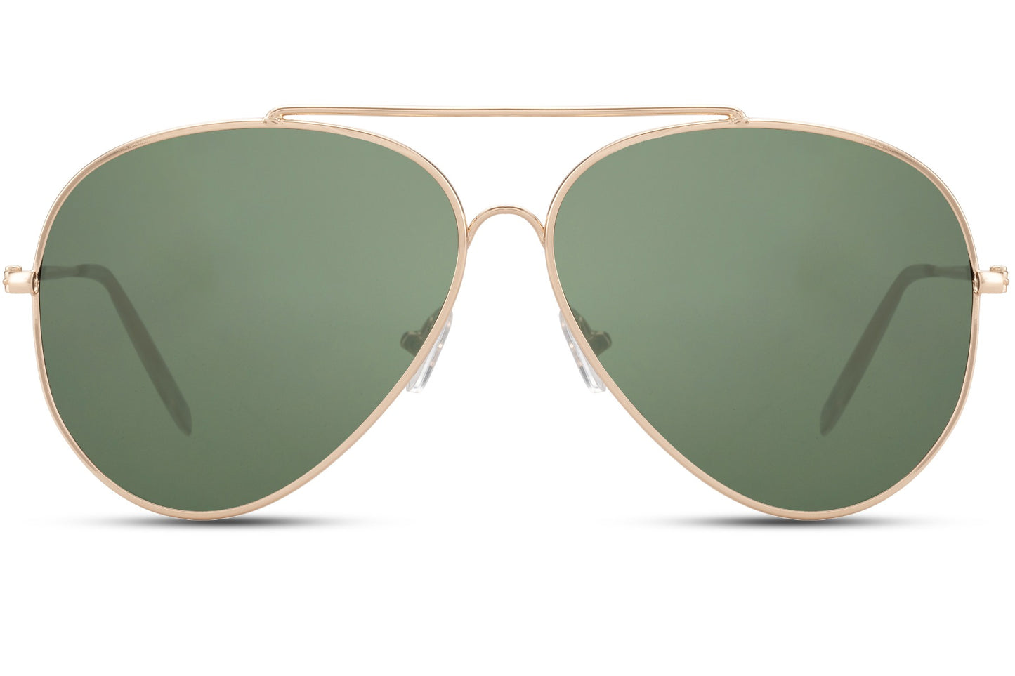 Classic Gold Green Aviator Sunglasses