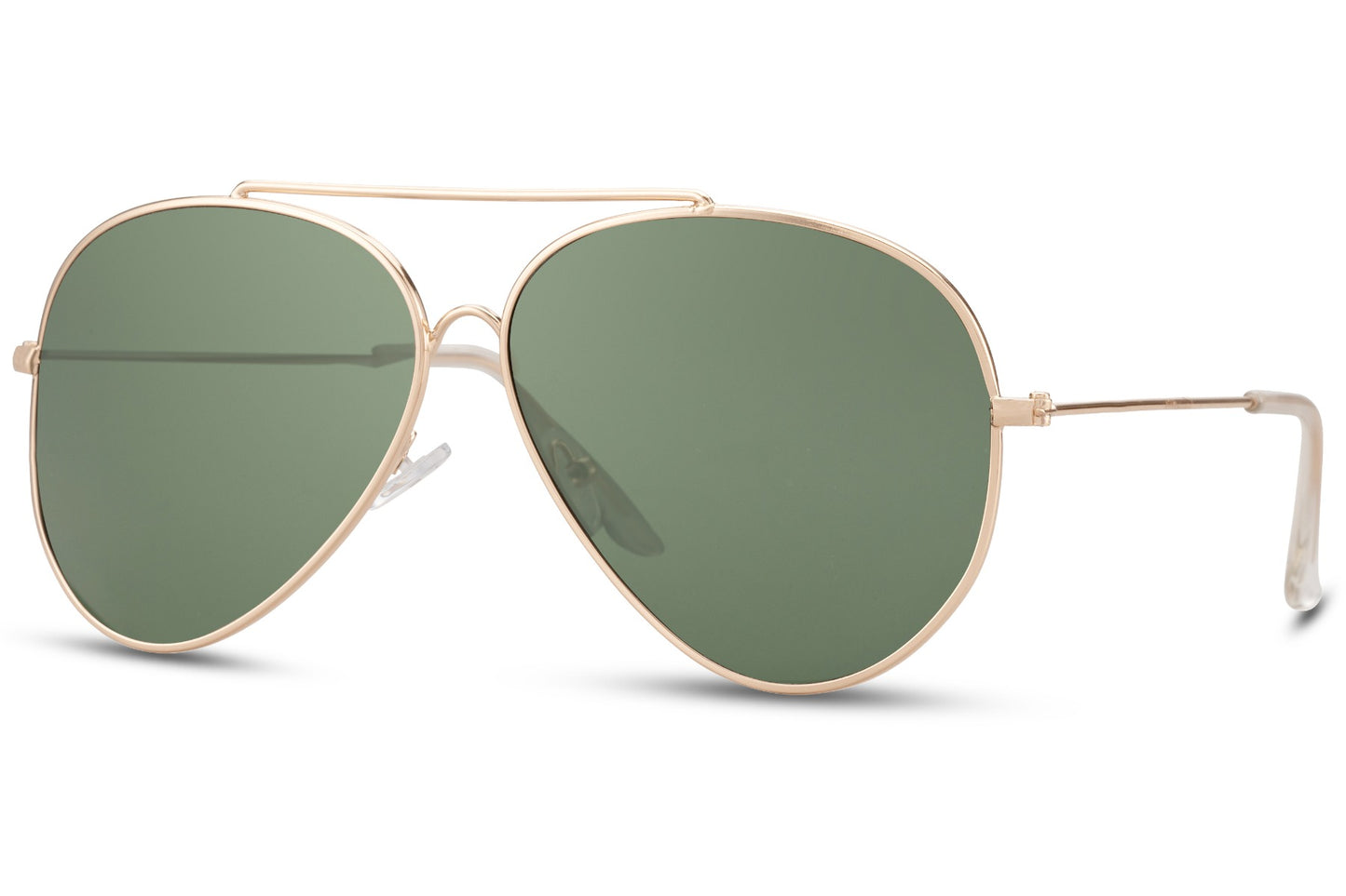 Classic Gold Green Aviator Sunglasses