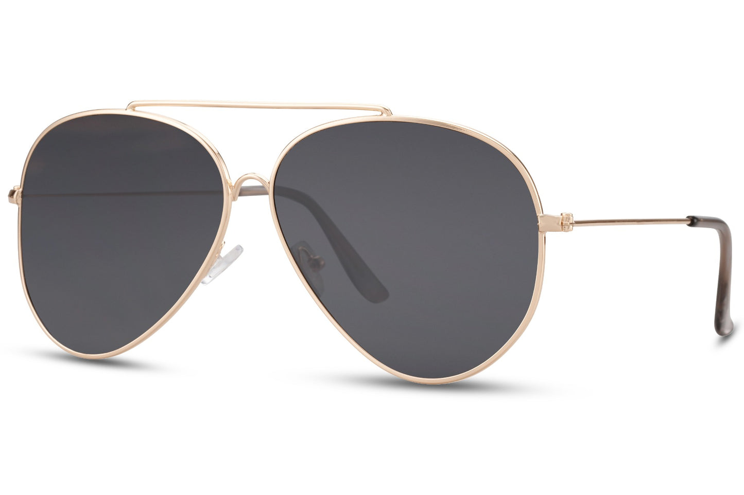 Classic Gold Black Aviator Sunglasses