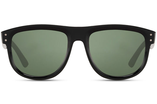 Unisex Oversized Transparent Green Wayfarer Sunglasses