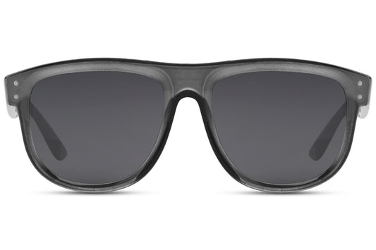 Unisex Oversized Transparent Black Wayfarer Sunglasses