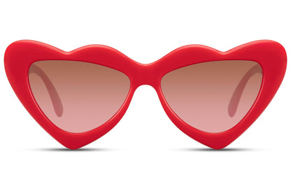 Heart Shape Red Color Sunglasses