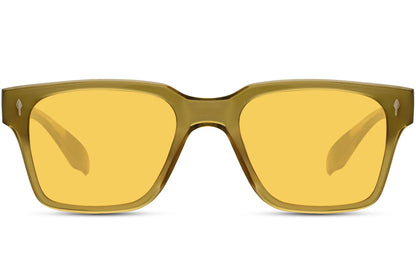 Stylish Yellow Transparent Wayfarer Sunglasses