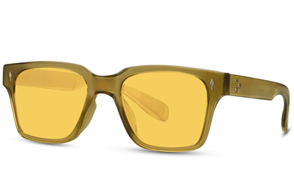 Stylish Yellow Transparent Wayfarer Sunglasses