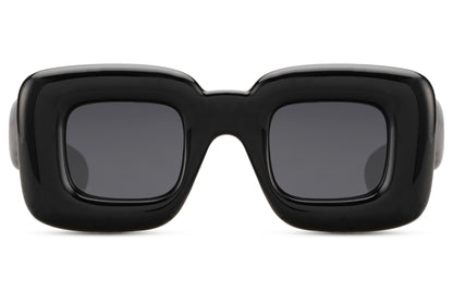 Black Retro Oval Oversized Party Sunglasses