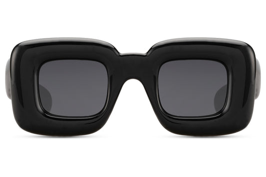 Black Retro Oval Oversized Party Sunglasses