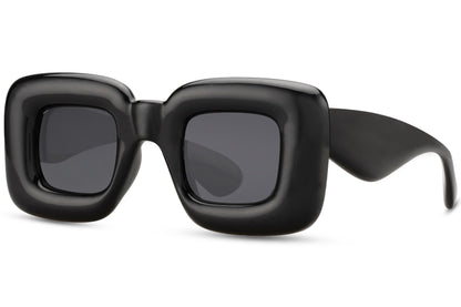 Black Retro Oval Oversized Party Sunglasses