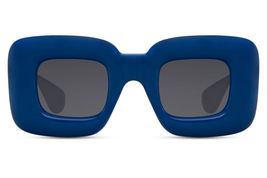 Retro Oval Blue Color Party Sunglasses