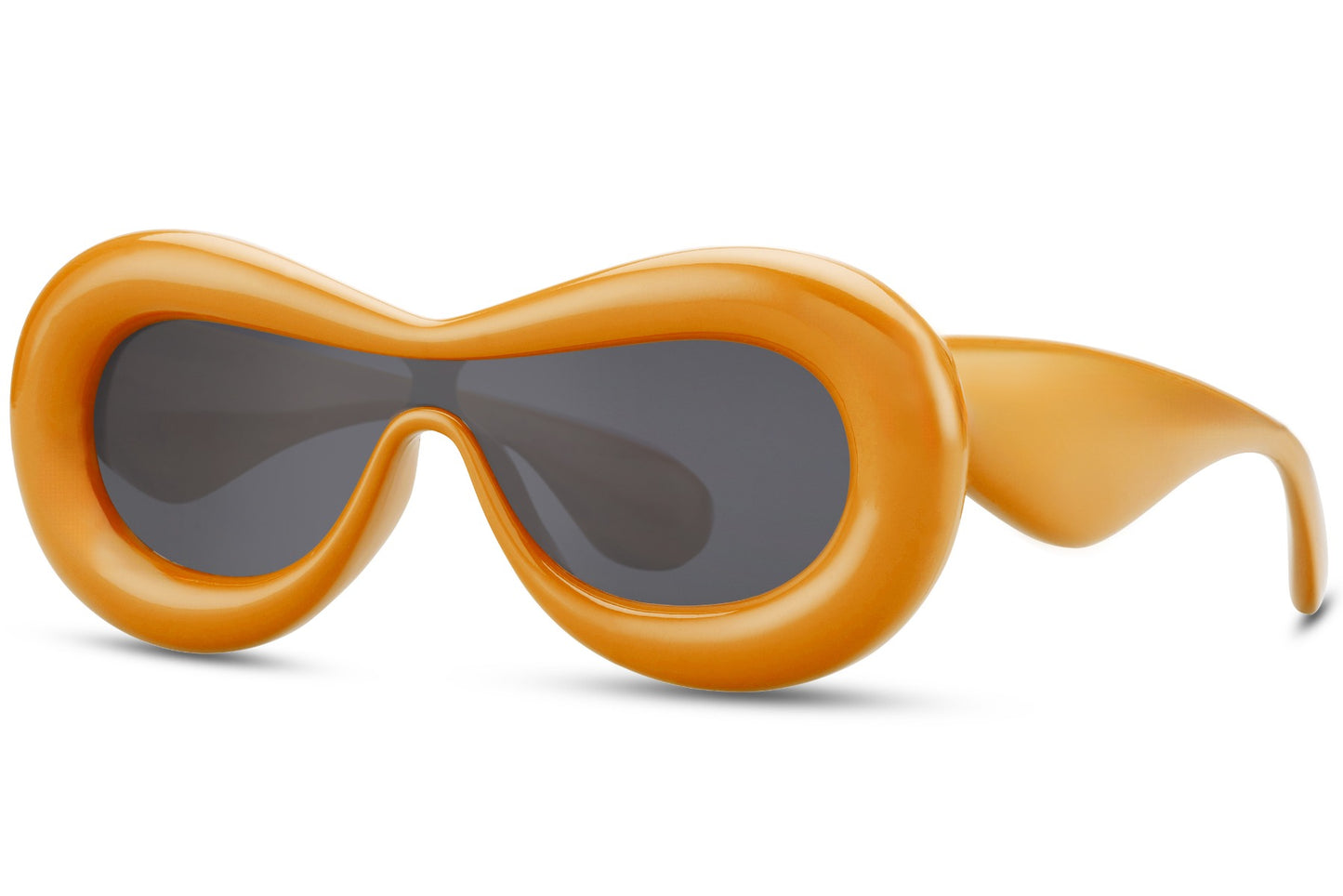 Yellow Color Retro Oval Party Sunglasses