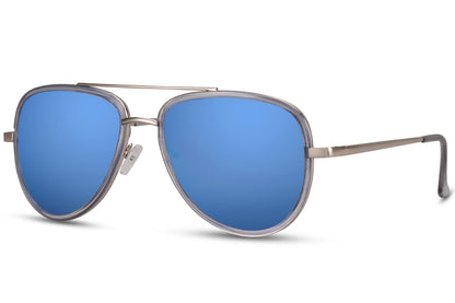 Buy Stylish Blue Color Aviator Sunglasses Men Online 2