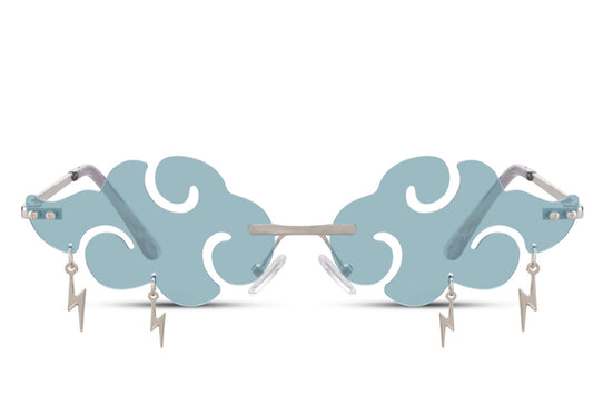 Unisex Blue Cloud Shape Sunglasses