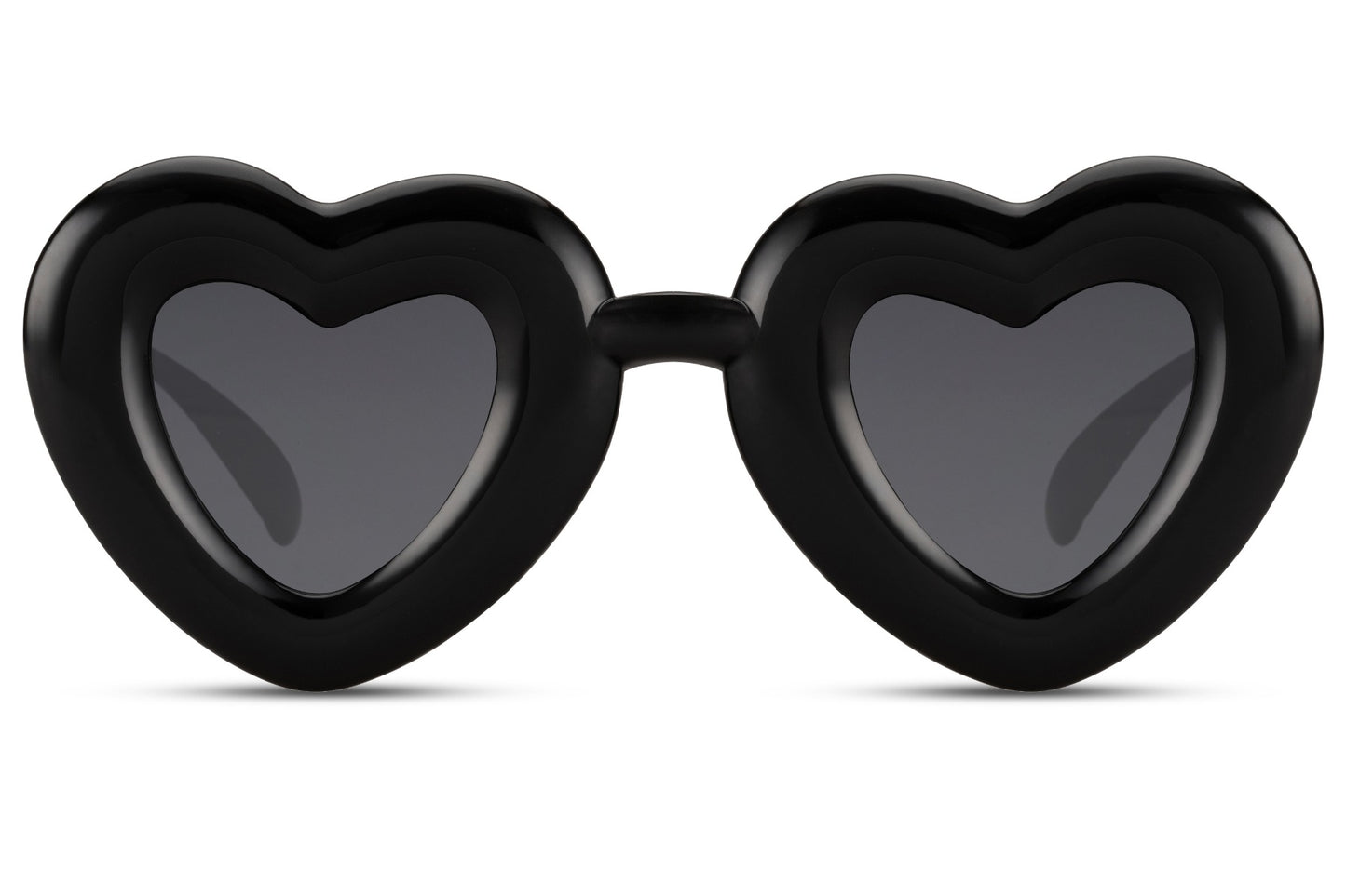 Heart Shape Black Frame Sunglasses Women