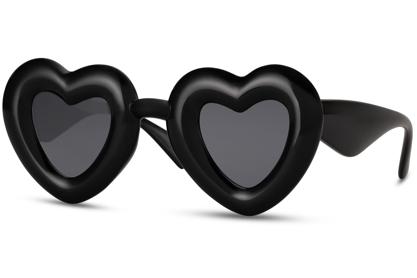 Heart Shape Black Frame Sunglasses Women