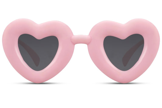 Heart Shape Pink Frame Sunglasses Women