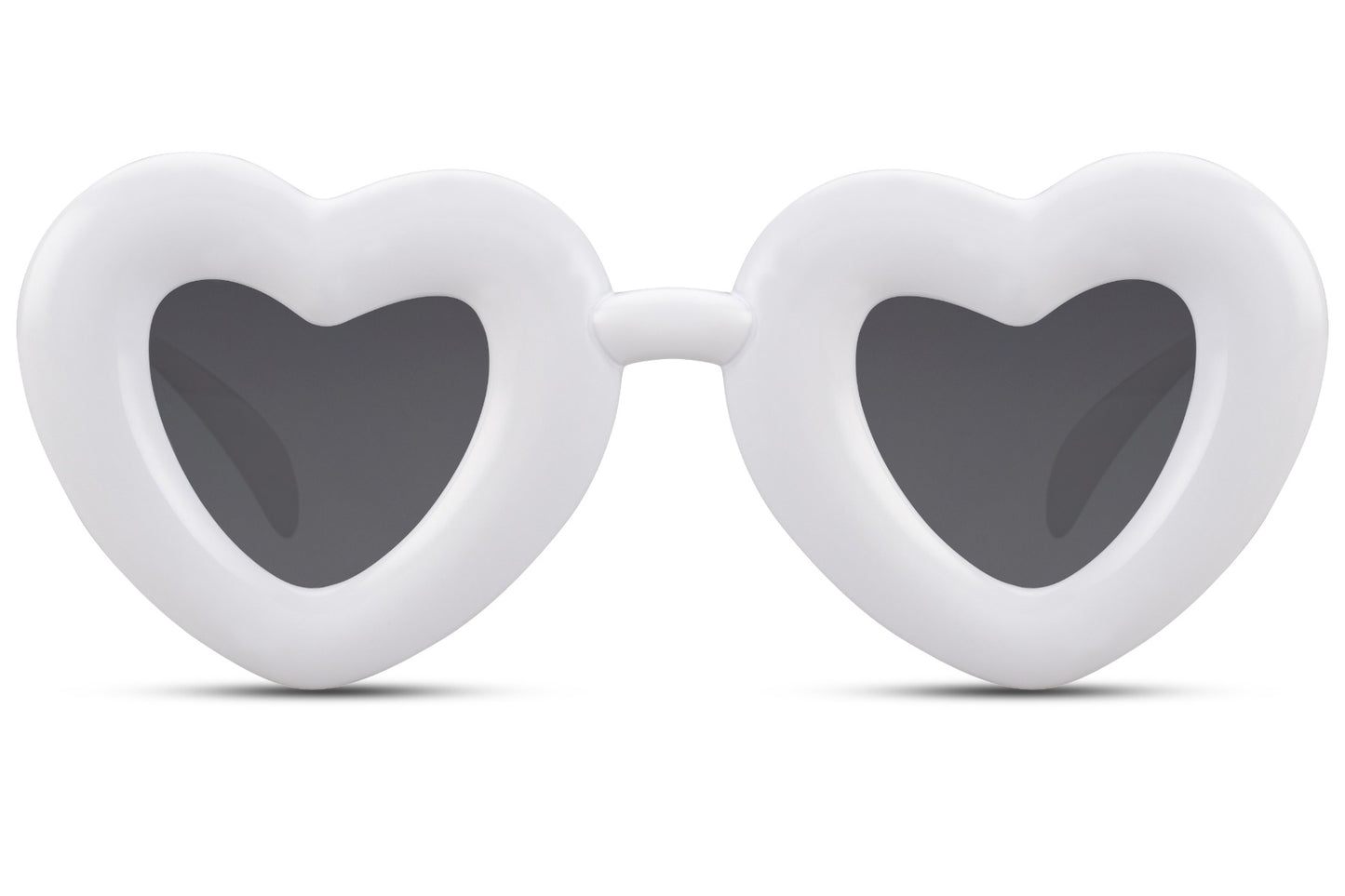 Heart Shape White Frame Sunglasses Women