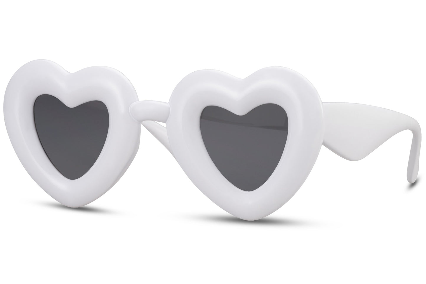 Heart Shape White Frame Sunglasses Women