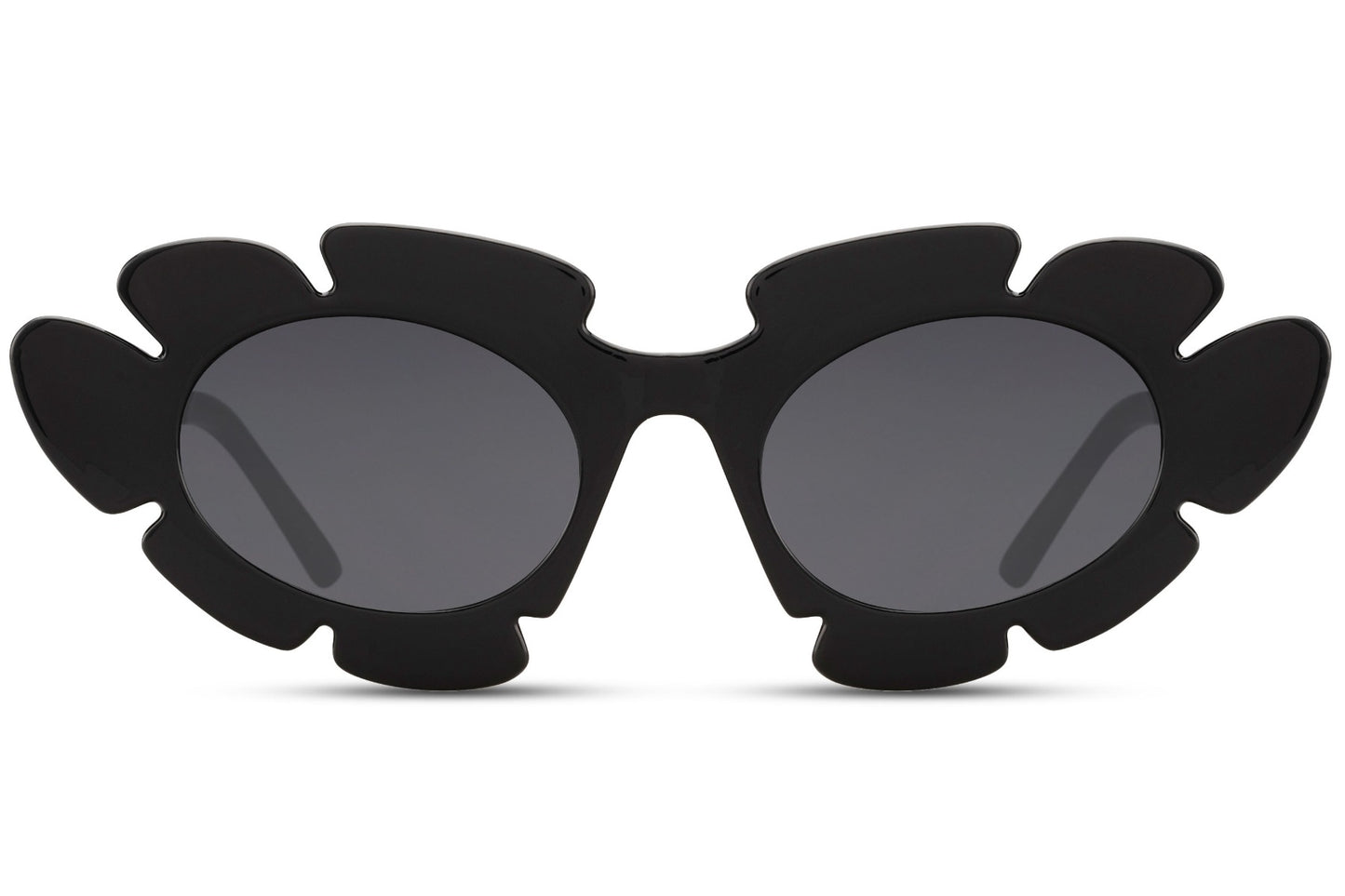 Leaf Shape Black Sunglasses for Women