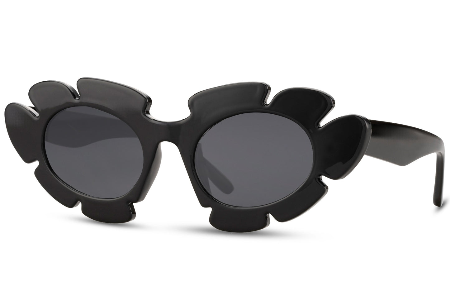 Leaf Shape Black Sunglasses for Women