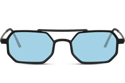 Sky Blue Rectangle Aviator Sunglasses