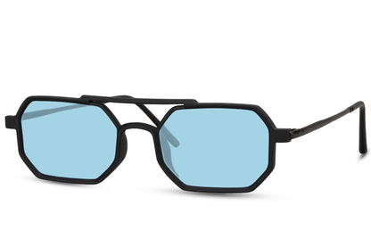 Sky Blue Rectangle Aviator Sunglasses