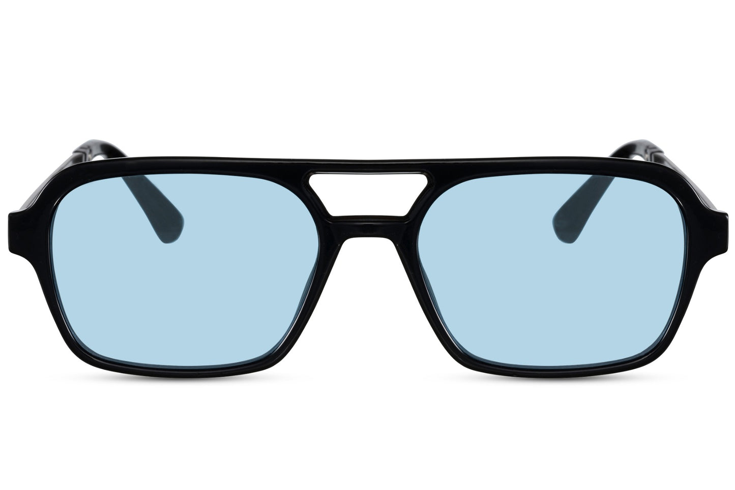 Black Frame Blue Glasess Party Wear Aviator Sunglasses