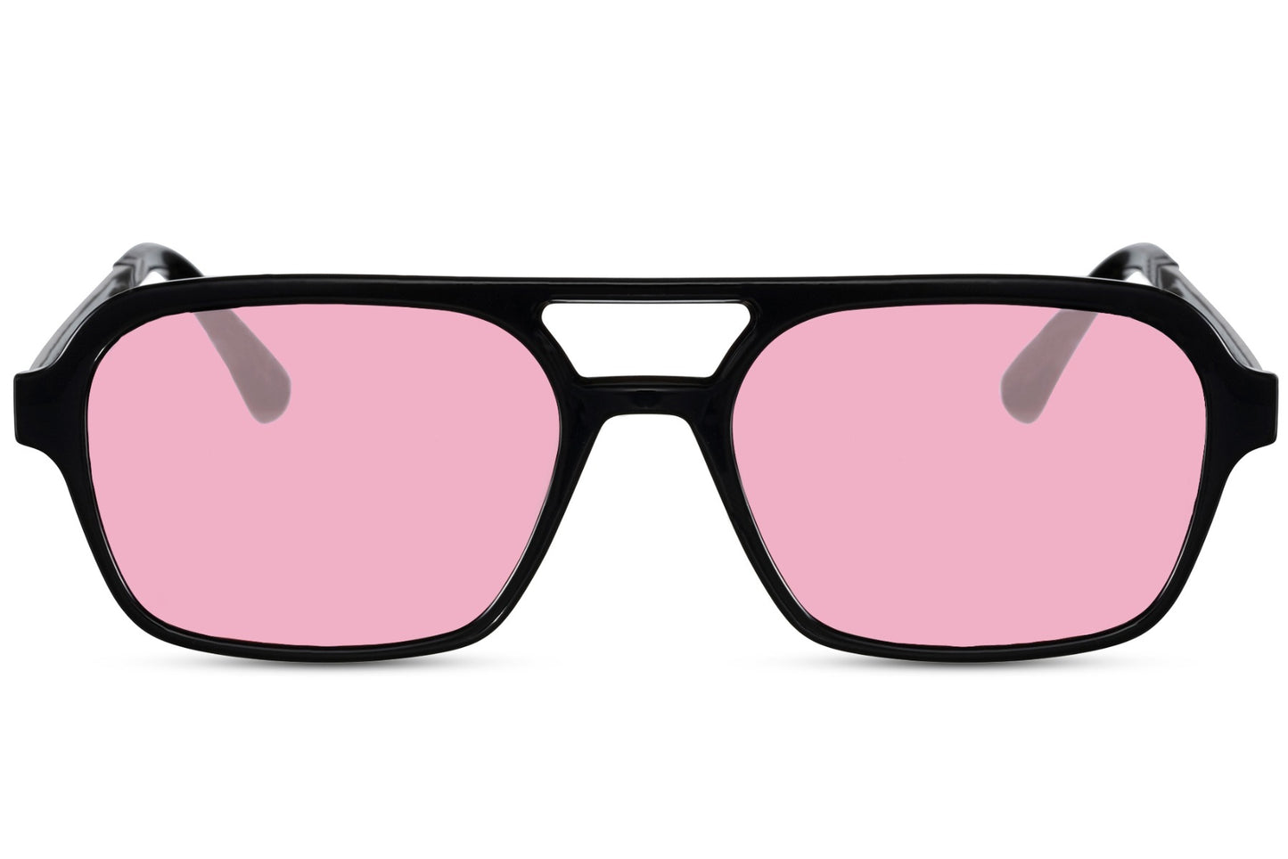 Black Frame Pink Glasses Party Wear Aviator Sunglasses