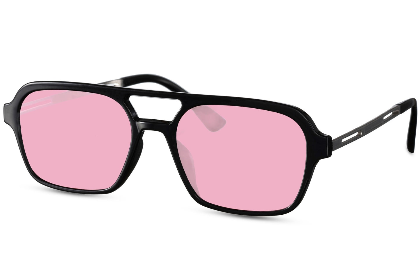 Black Frame Pink Glasses Party Wear Aviator Sunglasses