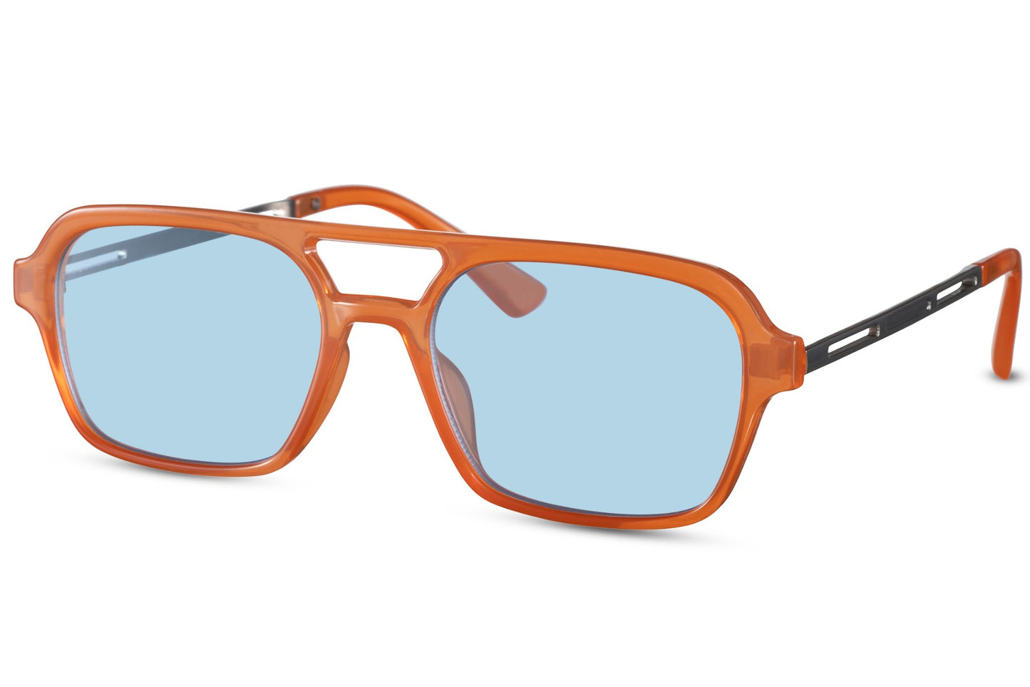 Orange Frame Party Wear Aviator Sunglasses