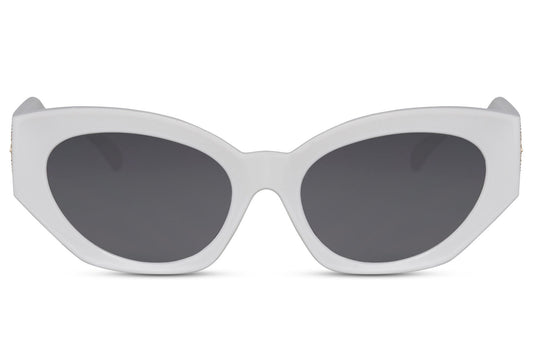 Luxury White Cat Eye Sunglasses