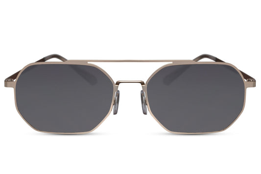 Geometric Designer Aviator Sunglasses