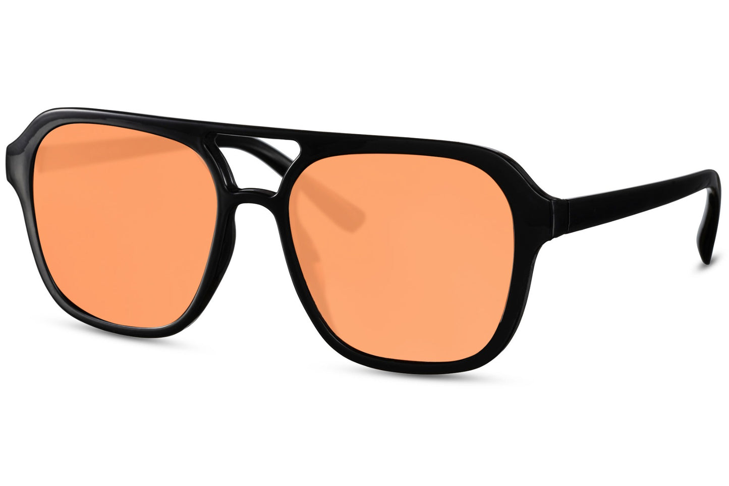 Unisex Aviator Sunglasses Orange Orange Colour