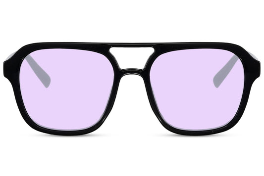 Stylish Oversized Purple Aviator Sunglasses