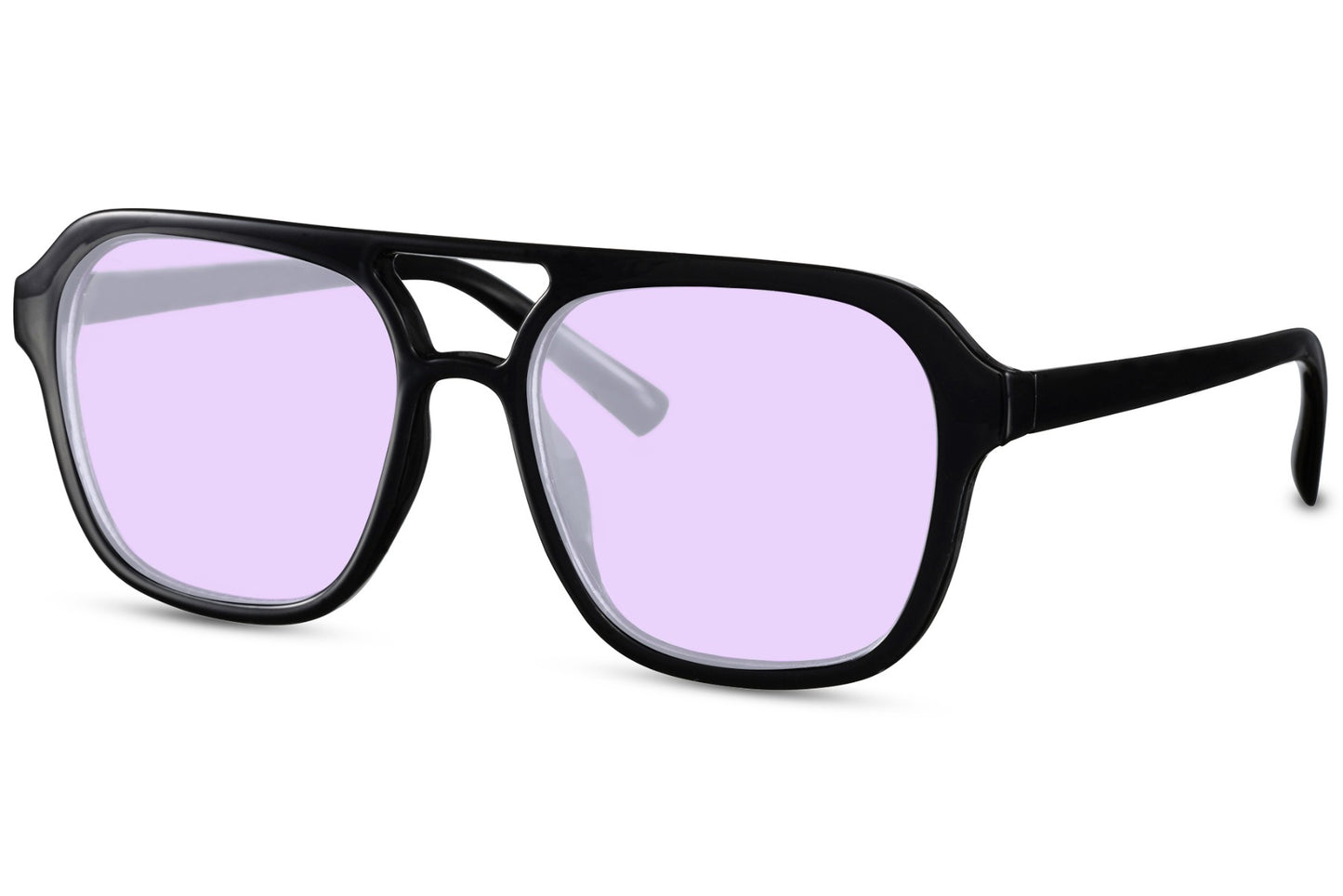 Stylish Oversized Purple Aviator Sunglasses