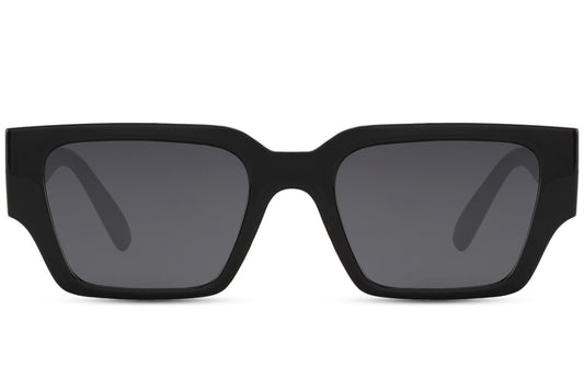 Retro Thick Frame Black Wayfarer Sunglasses