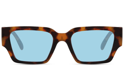 Square Animal Print Frame Wayfarer Sunglasses