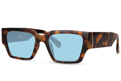 Square Animal Print Frame Wayfarer Sunglasses