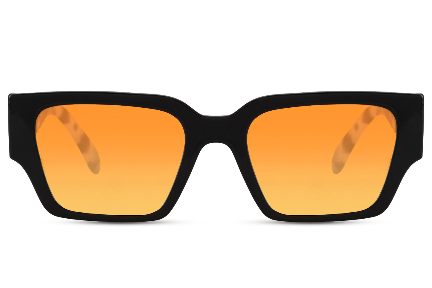 Retro Square Orange Thick Frame Wayfarer Sunglasses