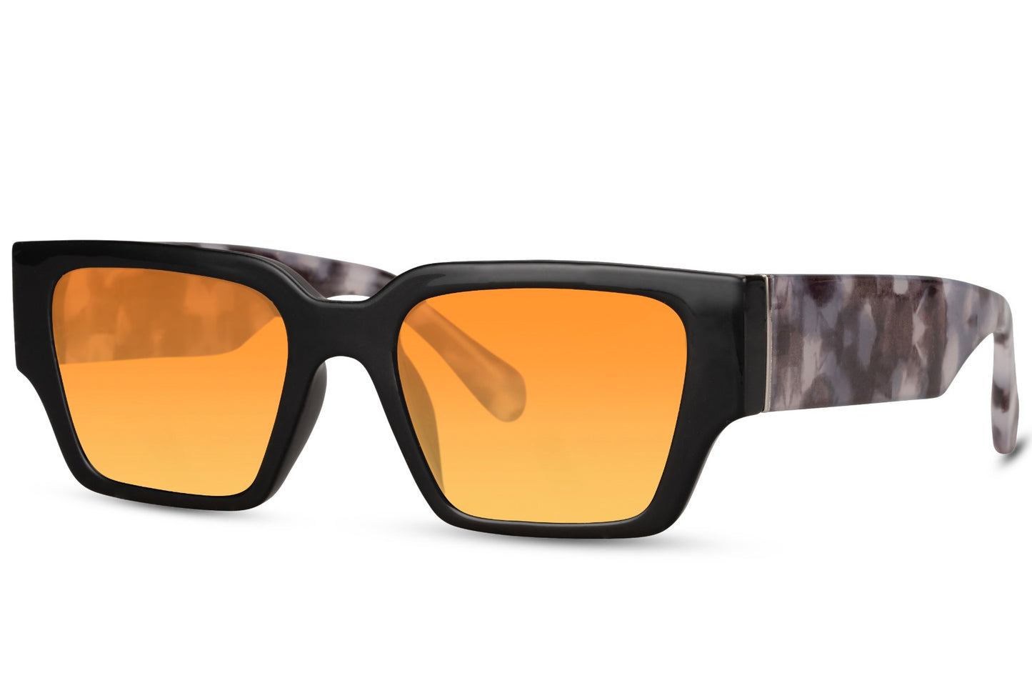 Retro Square Orange Thick Frame Wayfarer Sunglasses