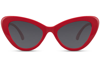 Red Frame Cat Eye Sunglasses For Women