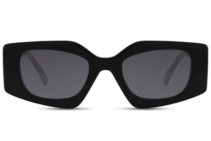 Black Rectangle Cat Eye Sunglasses For Women