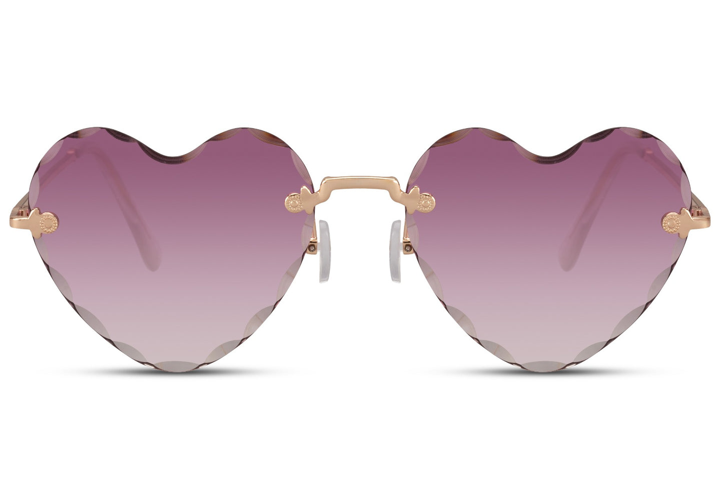 Heart Shape Gradient Sunglasses for Women