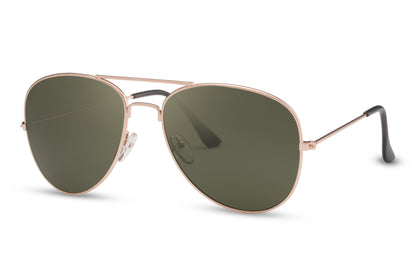 Classic Vintage Green Pilot Aviator Sunglasses