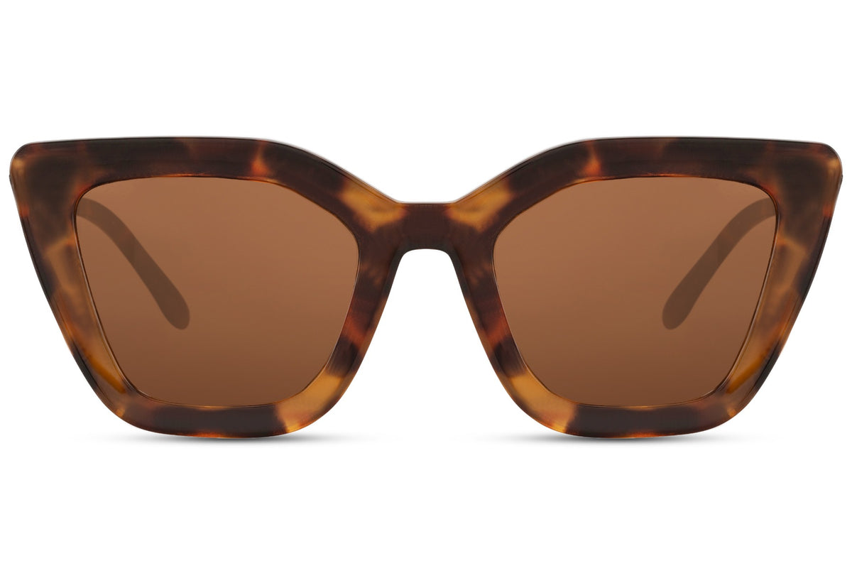 Animal Print Brown Cat Eye Sunglasses